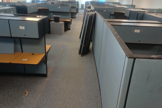 Office cubicle system disassembly